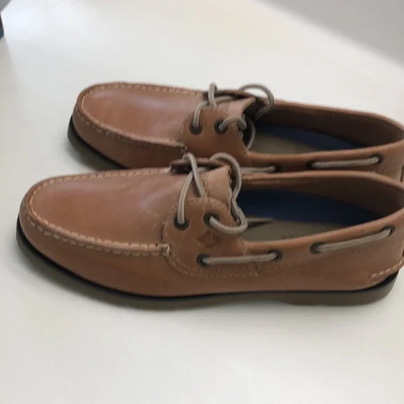 New Sperry Top-Sider leather loafer Leeward 2 eye Sahara/Tan 7.5 - Picture 6 of 14